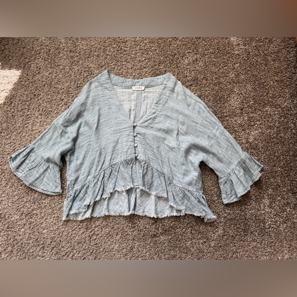 STORIA Ruffle trim blouse - Picture 4 of 9